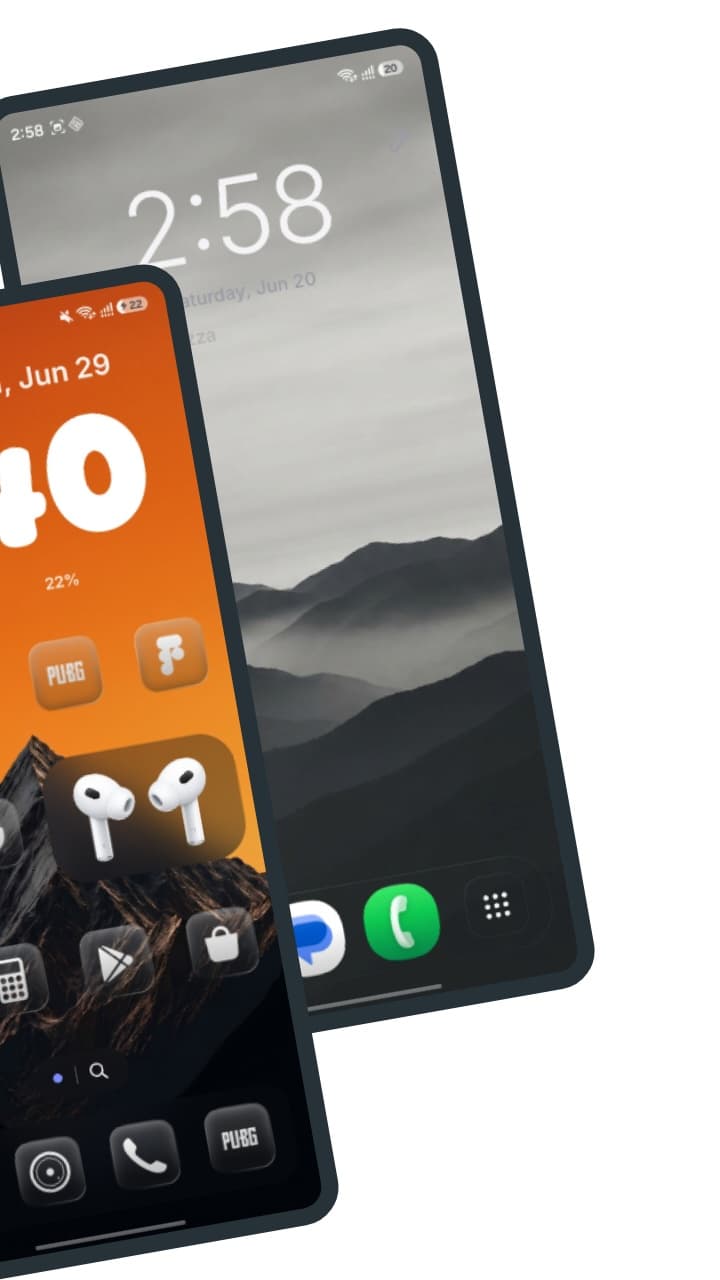 Kore Launcher on Android, screenshot 2 of 6 from the Google Play listing